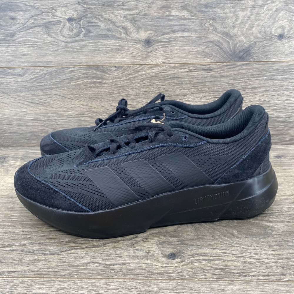 Adidas Lightshift Running Shoes Mens 12 Black JH9319 Lightmotion Suede Mesh